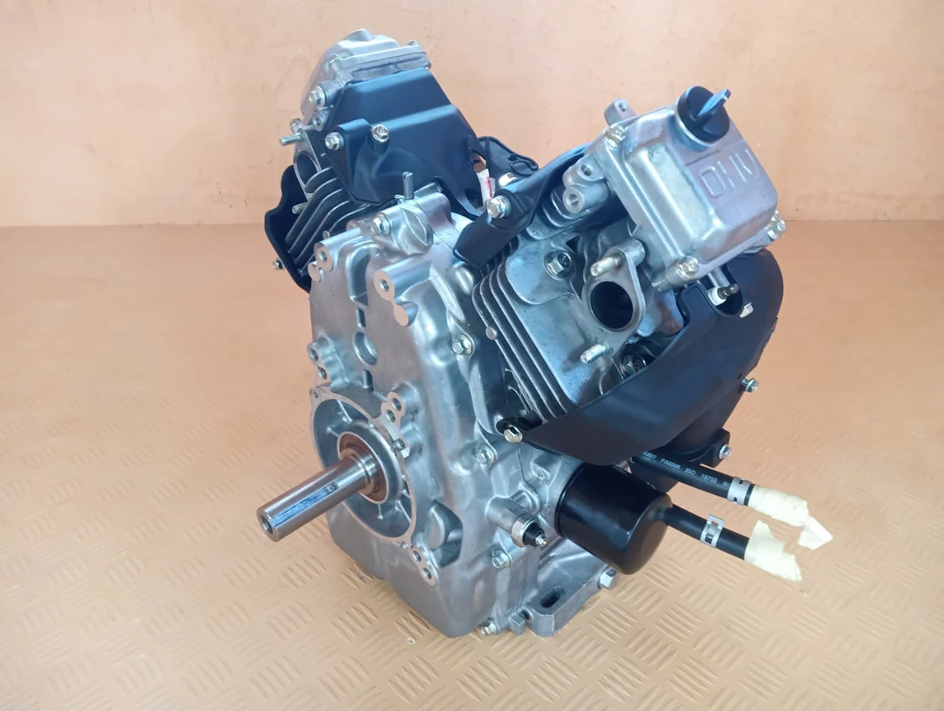 Base moteur V-Twin photographiée en atelier